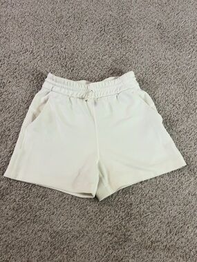 lululemon athletica Cream Elastic-Waist Athletic Shorts